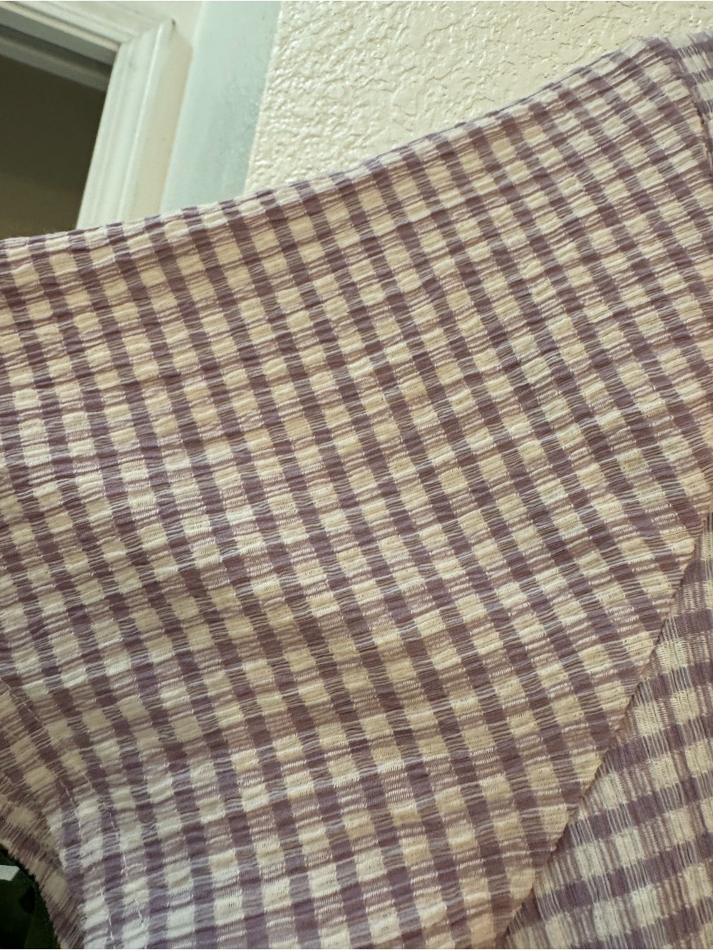 Madewell Lavender-Check Button-Front Mini Dress - Picture 11 of 13